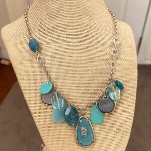 Rare - Silpada Sterling Silver & Amazonite Necklace